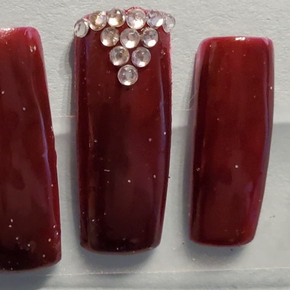 Red Crystal Nails - Picture 2 of 2